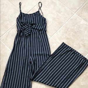Black wide-leg jumpsuit